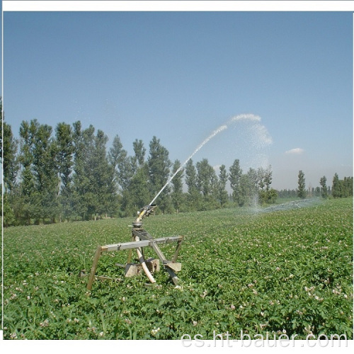 Sistema de riego de carrete de manguera agrícola con bomba de agua